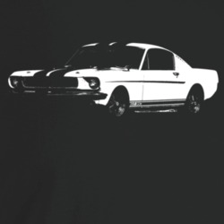 1965 Shelby Gt 350 Three Quarter Angle View Dark Color T Shirt
