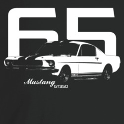 1965 Shelby Gt 350 Three Quarter Angle View With Year And Model Name D