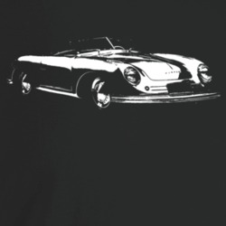 1948 356 Speedster Three Quarter Angle View Dark Color T Shirt