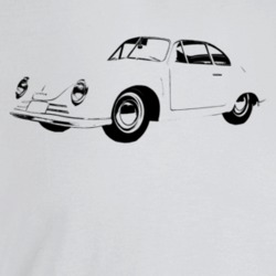 1949 356 Speedster Three Quarter Angle View Light Color T Shirt