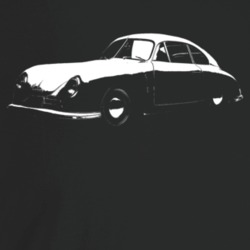 1949 356 Speedster Three Quarter Angle View Dark Color T Shirt