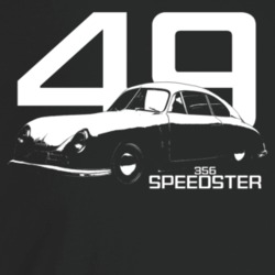 1949 356 Speedster Three Quarter Angle View With Year And Model Name D