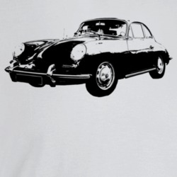 1950 356 Speedster Three Quarter Angle View Light Color T Shirt