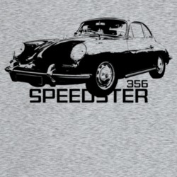1950 356 Speedster Three Quarter Angle View With Model Name Light Colo