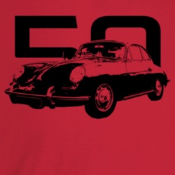 1950 356 Speedster Three Quarter Angle View With Year Light Color T Sh