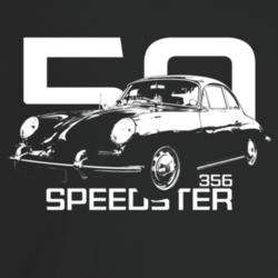 1950 356 Speedster Three Quarter Angle View With Year And Model Name D