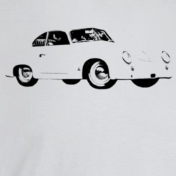1951 356 Speedster Three Quarter Angle View Light Color T Shirt