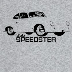 1951 356 Speedster Three Quarter Angle View With Model Name Light Colo