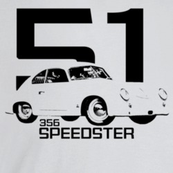 1951 356 Speedster Three Quarter Angle View With Year And Model Name L