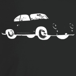 1951 356 Speedster Three Quarter Angle View Dark Color T Shirt