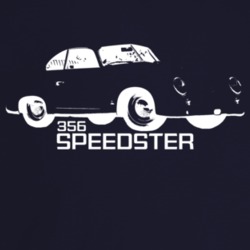 1951 356 Speedster Three Quarter Angle View With Model Name Dark Color