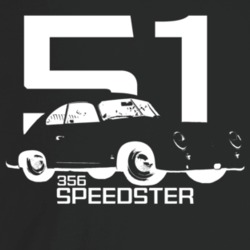 1951 356 Speedster Three Quarter Angle View With Year And Model Name D