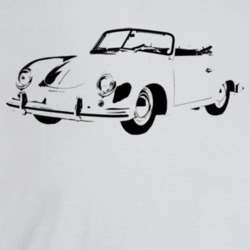 1952 356 Speedster Three Quarter Angle View Light Color T Shirt