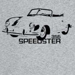 1952 356 Speedster Three Quarter Angle View With Model Name Light Colo