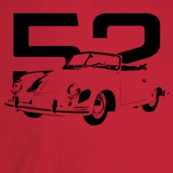 1952 356 Speedster Three Quarter Angle View With Year Light Color T Sh