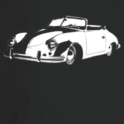 1952 356 Speedster Three Quarter Angle View Dark Color T Shirt