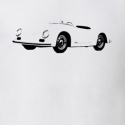 1953 356 Speedster Three Quarter Angle View Light Color T Shirt