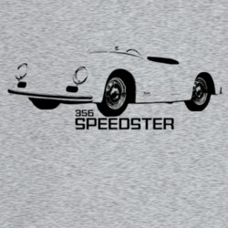 1953 356 Speedster Three Quarter Angle View With Model Name Light Colo