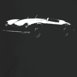 1953 356 Speedster Three Quarter Angle View Dark Color T Shirt