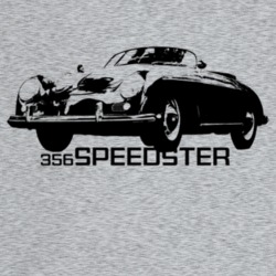 1954 356 Speedster Three Quarter Angle View With Model Name Light Colo