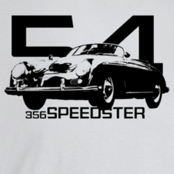 1954 356 Speedster Three Quarter Angle View With Year And Model Name L
