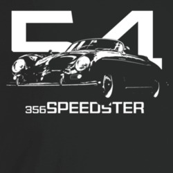 1954 356 Speedster Three Quarter Angle View With Year And Model Name D
