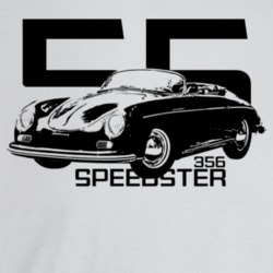 1955 356 Speedster Three Quarter Angle View With Year And Model Name L