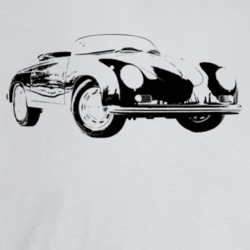 1956 356 Speedster Three Quarter Angle View Light Color T Shirt