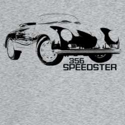 1956 356 Speedster Three Quarter Angle View With Model Name Light Colo