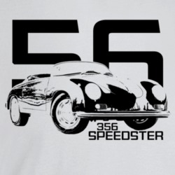1956 356 Speedster Three Quarter Angle View With Year And Model Name L