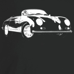 1956 356 Speedster Three Quarter Angle View Dark Color T Shirt