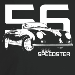 1956 356 Speedster Three Quarter Angle View With Year And Model Name D