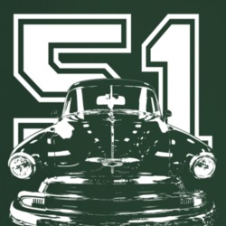 1951 Chevy Sedan Delivery Grill View With Year Dark Color T Shirt