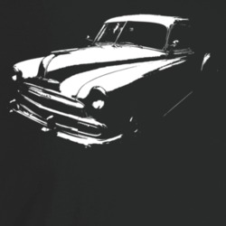 1951 Chevy Sedan Delivery Three Quarter Angle View Dark Color T Shirt