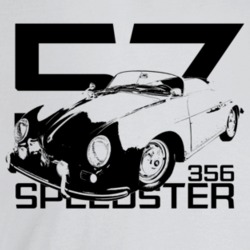 1957 356 Speedster Three Quarter Angle View With Year And Model Name L