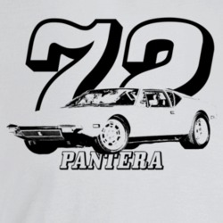 1972 Pantera Three Quarter Angle View With Year And Model Name Light C
