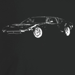 1972 Pantera Three Quarter Angle View Dark Color T Shirt