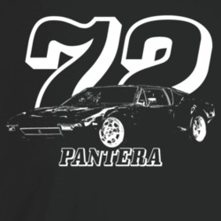 1972 Pantera Three Quarter Angle View With Year And Model Name Dark Co