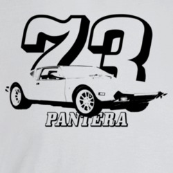 1973 Pantera Three Quarter Angle View With Year And Model Name Light C