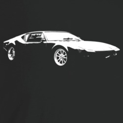 1973 Pantera Three Quarter Angle View Dark Color T Shirt