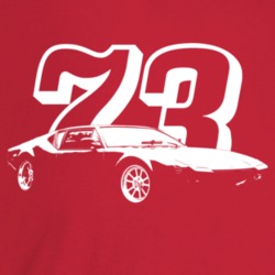 1973 Pantera Three Quarter Angle View With Year Dark Color T Shirt