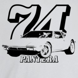 1974 Pantera Three Quarter Angle View With Year And Model Name Light C