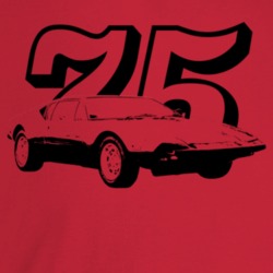 1975 Pantera Three Quarter Angle View With Year Light Color T Shirt