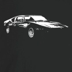 1975 Pantera Three Quarter Angle View Dark Color T Shirt