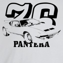 1976 Pantera Three Quarter Angle View With Year And Model Name Light C