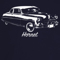 1952 Hornet Three Quarter Angle View With Model Name Dark Color T Shir