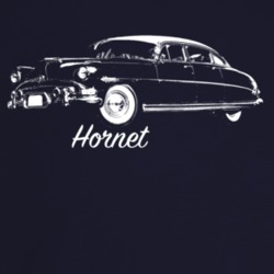 1953 Hornet Three Quarter Angle View With Model Name Dark Color T Shir
