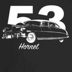 1953 Hornet Three Quarter Angle View With Year And Model Name Dark Col