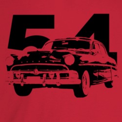 1954 Hornet Three Quarter Angle View With Year Light Color T Shirt
