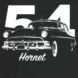 1954 Hornet Three Quarter Angle View With Year And Model Name Dark Col